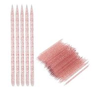 Feezroun 100pcs Cuticle Pusher Double-Ended Manicure Pedicure Sticks (Red) | nail cleaner, orange wood stick alternative, salon-grade nail art dotting tool, professional hangnail remover, portable