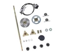 Feezroun Kart Rear Live Axle Assembly Kit 29in for Quads | steel chain sprocket set, complete disc brake caliper system, includes mounting hardware, suitable for bike racing