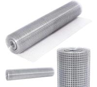 FEFE- 1"x1" Chicken Wire Mesh Roll- Garden Netting- Galvanized Wire Fencing for Stopping Rats, Squirrel and Mouse, Slug, Snail, Snake Access (1” Square 15 Metre x 1100mm Roll)