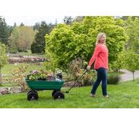 FEFE-Heavy-Duty Dumping Cart Garden Wheelbarrow - 2-in-1 Convertible Dump & Garden Utility Cart with Durable Steel Frame, Large Pneumatic Tires, Ideal for Landscaping & Yard Work