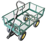 FEFE-Heavy-Duty Festival Trolley on Wheels with 250KG Capacity, Size L86xW45xH19.8cm. Wheelbarrow with 4 Wheels, Removable Sides, and Flexible Handle for Easy Maneuvering and Versatile Use