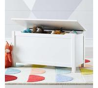 FEFE® White Wooden Toy Box Organizer Storage Chest Ottoman Basket Box & Sitting Bench