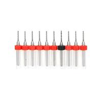 FEFHFKZCZZ 10pcs 0.6-1.5mm Mini Drill Bit Set for Print Circuit Board Carbide CNC Bits PCB Drils 1/8" Fixed Shank Metal Drilling Tool(PCB 1.1mm 10pcs)
