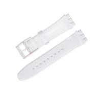 FEFHFKZCZZ 12mm 16mm 17mm 19mm 20mm For Swatch Women Men Replacement Color Rubber Strap Bracelet Watch Accessories(Transparent,16mm)