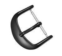 FEFHFKZCZZ 316L Solid Stainless Steel Polished Watch Band Strap Clasp 10 12 14 16 18 20 22mm Clock Accessories(Black 18mm)
