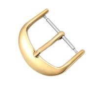 FEFHFKZCZZ 316L Solid Stainless Steel Polished Watch Band Strap Clasp 10 12 14 16 18 20 22mm Clock Accessories(Gold 14mm)
