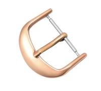 FEFHFKZCZZ 316L Solid Stainless Steel Polished Watch Band Strap Clasp 10 12 14 16 18 20 22mm Clock Accessories(Rose Gold 18mm)
