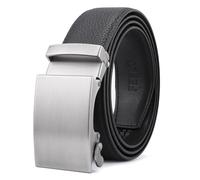 FEFLO Men's Ratchet Belt with Automatic Buckle, No Hole Adjustable Belt for Suits and Jeans
