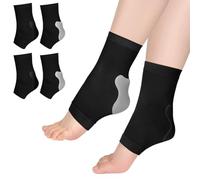 Fefod Achilles Tendonitis Heel Protector Socks, 2 Pack Achilles Tendon Sleeve, Achilles Tendon Support Compression Gel Padded Sleeve Socks for Cushion of Bursitis, Tendonitis, Tenderness, Dry Cracked