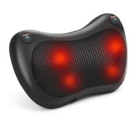 Fefod Back Neck Massager, Shiatsu Massage Pillow with Heat, Deep Tissue Kneading Massager for Neck, Back, Shoulder, Legs, Electric Back Massager for Home & Car, Gifts for Women Men Mum Dad Him Her