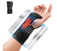 Fefod Carpal Tunnel Wrist Brace, Adjustable Carpal Tunnel Wrist Support Brace with 3 Metal Splints for Men Women, Wrist Splint for Pain Relief RSI, Sprains, Tendonitis, Arthritis, Right Hand, M