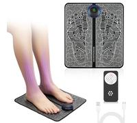 Fefod EMS Foot Massager for Pain and Circulation, Folding Portable Electric Feet Massage Mat with 8 Modes & 19 Levels, Electric Foot Spa for Relaxing Feet & Leg Muscles