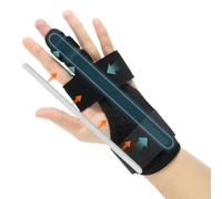 Fefod Finger Splint, Finger Brace Support, Adjustable Metacarpal Support Hand Brace, Straightening Immobilizer for Broken Finger Boxer’s Fracture Arthritis Tendonitis Pain Relief Fits Left or Right, L