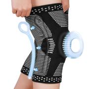Fefod Knee Support Brace, 2 Pack Knee Compression Sleeve for Men Women with Patella Gel Pads & Side Stabilizers, Adjustable Knee Brace for Knee Pain Relief, Arthritis, Meniscus Tear, ACL, MCL, Running