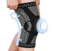 Fefod Knee Support Brace, Knee Compression Sleeve for Men Women with Patella Gel Pads & Side Stabilizers, Adjustable Knee Brace for Knee Pain Relief, Arthritis, Meniscus Tear, ACL, MCL, Running