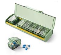 Fefod Pill Box Organiser, 7 Day Pill Dispenser Box One Time a Day, Portable Medicine Storage Box, 7 Grids Tablet Organise, Weekly Pill Case Dispenser to Hold Vitamins, Cod Liver Oil, Supplements