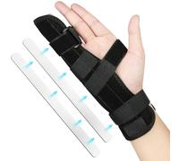 Fefod Pinky Finger Splint, Adjustable 4th or 5th Finger Splint, Metacarpal Finger Splint Hand Brace for Broken Fingers, Arthritis, Tendonitis, Little Finger Brace Fits for Left & Right Hand, M