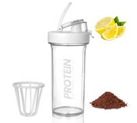 Fefod Protein Shaker Bottle 500ml, Protein & Supplement Shaker Bottle, Leak Proof Flip Flop Lid Shake Bottle Mixer, BPA Free Protein Shake Bottle, Plastic Shaker Bottle, Sports Supplements Shaker Cup