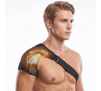 Fefod Shoulder Support for Women and Men, Adjustable Shoulder Brace Strap for Left & Right, Rotator Cuff Support Brace, Shoulder Compression Sleeve for Injuries, Dislocated AC Joint, Tendonitis Sprain