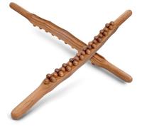 Fefod Wooden Gua Sha Massage Tools, 31 Beads Wooden Scraping Massage Bar, Manual Wood Therapy Massage Tools, Anti Cellulite Massage Tool for Relax, Leg, Arms, Back, Neck Muscle, Men and Women