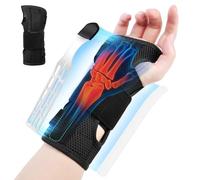 Fefod Wrist Support Brace with Metal Splint, Carpal Tunnel Wrist Braces, Adjustable Wrist Support, Wrist Support Splint Stabilizer for Men Women, Relieves Sprains, Tendonitis, Joint Pain, S/M, Right