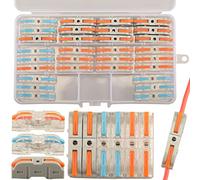 Feggizuli 30pcs Lever Wire Connectors - 1 Conductor Compact Electrical Connectors, 1 to 1 Inline, DIY Splicing, Quick Connect Butt Terminals
