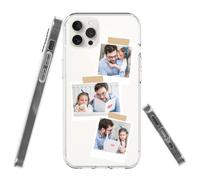 Fegiuly Customizable Photo Phone Case for iPhone 17/16/15/14/13/12/11 Pro Max Plus Air XR - Personalized TPU Clear Case with Your Image & Text - Gift for Her, Him Birthday, Christmas, Valentine's Day
