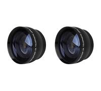 Fegtrty 2 Pcs 52mm 2X Magnification Telephoto Lens for AF-S 18-55mm 55-200mm Lens Camera