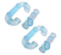 Fegtrty 2 set Hamster Tubes, Adventure External Pipe Set Hamster Cage Toys to Expand Space DIY Connection Tunnel Blue