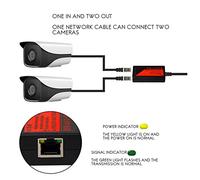Fegtrty 2X 2 Port POE Extender 100Mbps with IEEE 802.3Af Standard for NVR IP Camera AP IP VOICE POE Extend 100 Meters