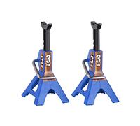 Fegtrty 2X 3 Ton Scale Jack Model Axle Stand Lift Toys Heavy Duty Support Vehicle Floor Ratchet for TRX4 D90 CC01 RC Blue