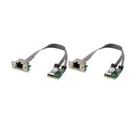 Fegtrty 2X M.2 E KEY 2.5G Ethernet LAN Card RTL8125B Industrial Control Network Card PCI Express Network Adapter