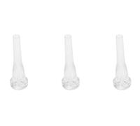 Fegtrty 3X ABS Trumpet Mouthpiece 3C Size for Beginner Musical Trumpet Accessories Parts or Finger Exerciser,White