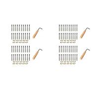 Fegtrty 40 Pcs Tuning Pin Nails and 40Pcs Rivets,with L-Shape Tuning Wrench,for Lyre Harp Small Harp Musical Stringed Instrument