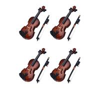Fegtrty 4X Gifts Violin Music Instrument Miniature Replica with Case, 8X3cm
