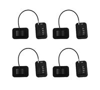 Fegtrty 4X Upgraded Password Window Lock Child Safety Lock Baby Protection Children Fridge Lock Door Cabinet Limiter Locks-Black