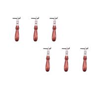 Fegtrty 6X Solid Adjustable Pro Stitching Groover and Creasing Edge Beveler Leathercraft Sets to Sew Leather Craft Tool