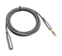 Fegtrtyoa 1/4 Inch to 6.35mm Audio Cable Stereo Audio Adapter Audio Extension Cable 1/4 Male to 6.35mm Female Stereo Adapter Cord for Amplifiers Guitar Keyboard Piano 200cm