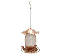 Fegtrtyoa 1 PCS Hanging Lotus Leaf Bird Feeder As Shown Metal Outdoor Courtyard Squirrel-Proof Bird Feeder