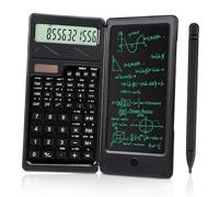 Fegtrtyoa 1 Piece Scientific Calculators for Students,10-Digit LED, Solar/Battery Power, ABS Math Calculator with Notepad and Pen for School