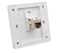 Fegtrtyoa 1 Port Shielded CAT6A RJ45 LAN Female CAT6A Wall Panel Faceplate Pass Through Cat.6a 7 Jack for 10G Internet