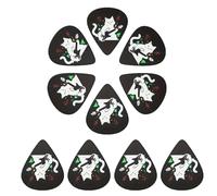 Fegtrtyoa 10 Pcs Original Sound Guitar Picks, Double-Sided Printed Ukulele Guitar Finger, Gift for Music Lovers