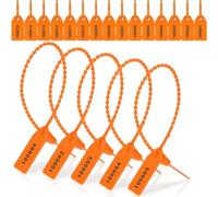 Fegtrtyoa 1000 Pcs Plastic Tamper Seals Tags Security Tags Seals Safety Numbered Zip Ties Labels Orange Easy to Use