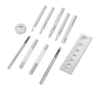 Fegtrtyoa 11 Pcs/Set Leather Punched Tool Leathercraft with Base Craft Kits for Hole Leather Punched Tool Craft Kits Hole Tool