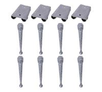 Fegtrtyoa 12pc Bolo Tie Findings Kit 8Pcs Bolo Tie Tips Replacement End Caps & 4pcs Iron Bolo Tie Slider for DIY Bolo Tie Making C