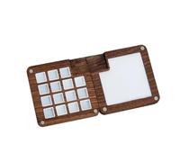 Fegtrtyoa 15 Color Wood Sketchbook Palette, Wooden Color Palette Box, Watercolor Palette with Clip Easy to Use Black Mahogany