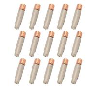 Fegtrtyoa 15PC Non-Stick Coated Welding Tips Set 030" 0.8mm Ceramic Contact Tips MIG Welding Torch Anti - Spatter Replacement Nozzles Essential Welding Accessories Copper (0.030)
