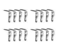 Fegtrtyoa 16X 90 Degrees Duck-Mouth Buckle Hook Lock Stainless Steel Spring Loaded Draw Toggle Latch Clamp Silver Hasp Latch A
