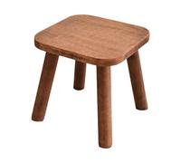 Fegtrtyoa 1pc All Solid Wood Shoe Changing Stool Entrance, Bathroom, Bedroom, Kitchen Small Walnut Color Stool for Living Room,
