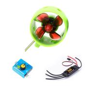 Fegtrtyoa 20A Underwater Jet Boat Thruster Engine 4 Blade -Propeller Propeller Motor DC 12V-24V for DIY RC Robot Submarine